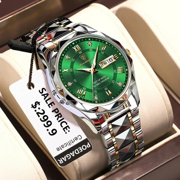 POEDAGAR 615 Quartz Stainless Steel Watch For Men - Image 3
