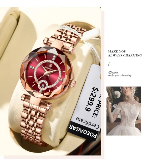 POEDAGAR 726 Luxury Elegant High Quality Ladies Quartz Watch - Image 6