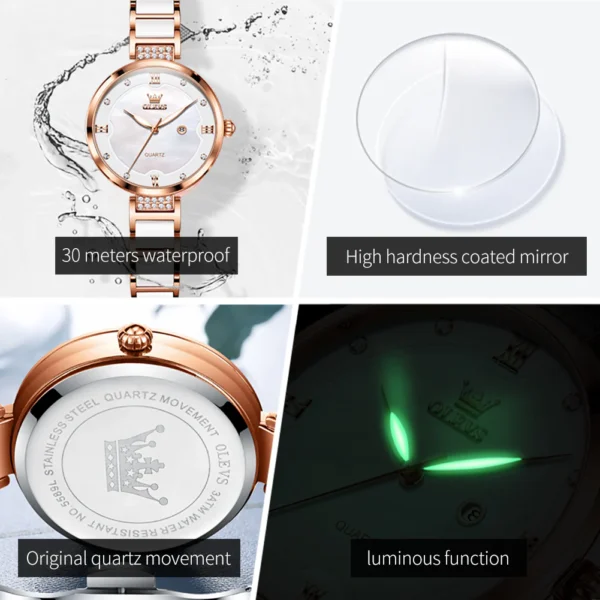 OLEVS 5589 Quartz Watch For Women's - Image 4