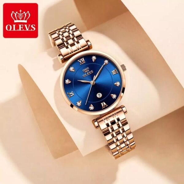 OLEVS 5866 Quartz Stainless Steel Watch For Women’s - Image 2