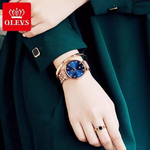 OLEVS 5866 Quartz Stainless Steel Watch For Women’s - Image 3