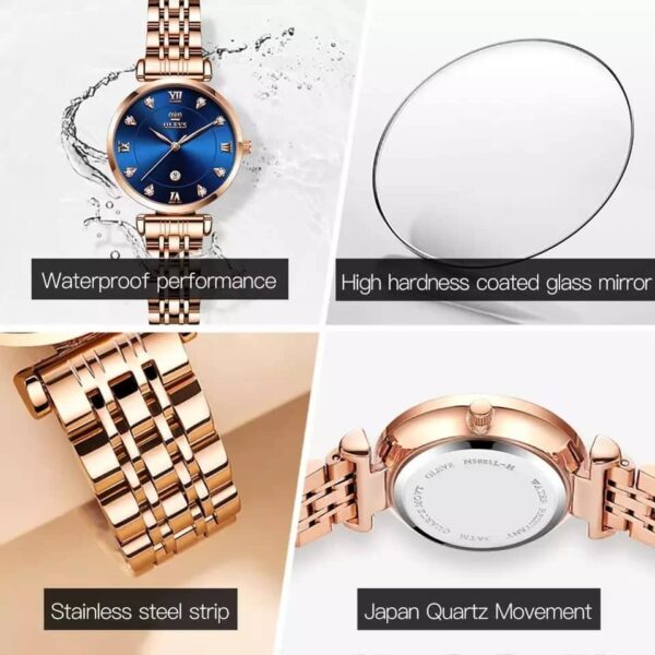 OLEVS 5866 Quartz Stainless Steel Watch For Women’s - Image 6