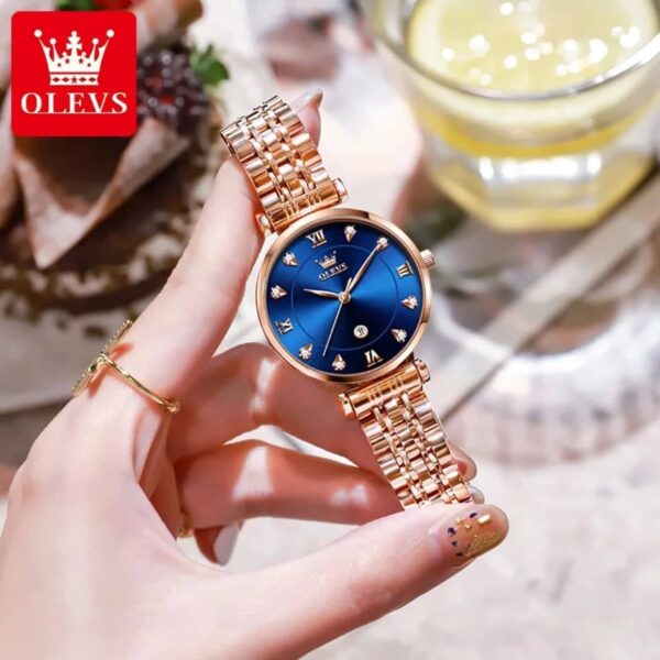 OLEVS 5866 Quartz Stainless Steel Watch For Women’s - Image 4