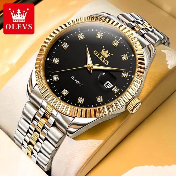 OLEVS 5526  Quartz Stainless Steel Watch For Men’s - Image 2