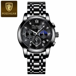 POEDAGAR 805 Chronograph Quartz Luminous Calendar Men's Watch