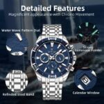 REWARD Mens Watch for Business Stainless Steel Luminous Wedding Wrist Watches - Image 3