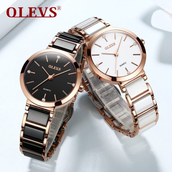 OLEVS 5877 Quartz Stainless Steel Watch For Women - Image 5