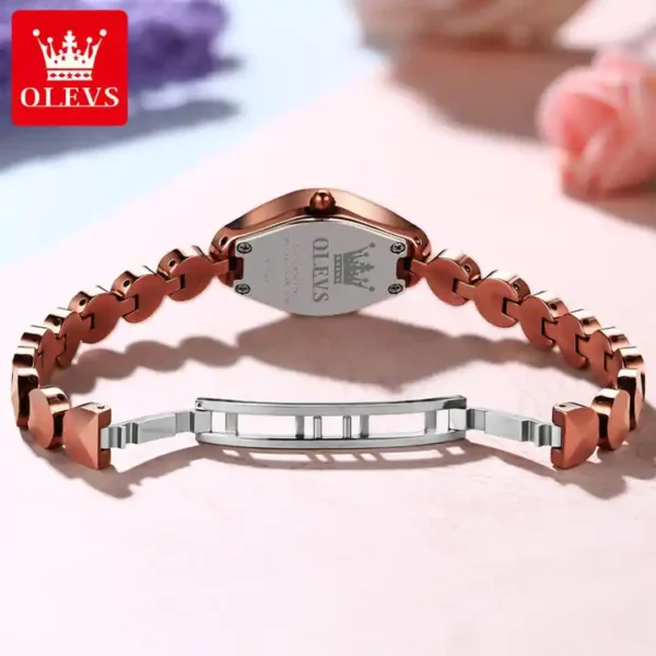 OLEVS 7007 Tungsten Steel Quartz Watch for Women Luxury Fashion - Image 3