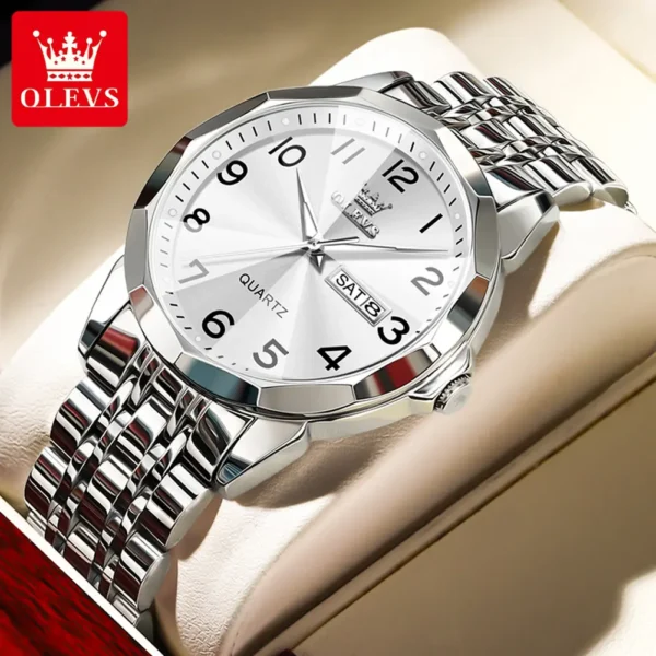 OLEVS 9970 stainless steel quartz watch for man - Image 2