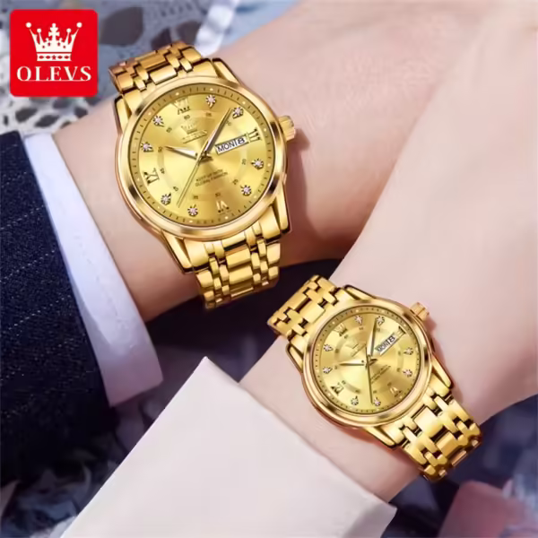 OLEVS 5513 Couple Watch Pair for Men And Women - Image 3