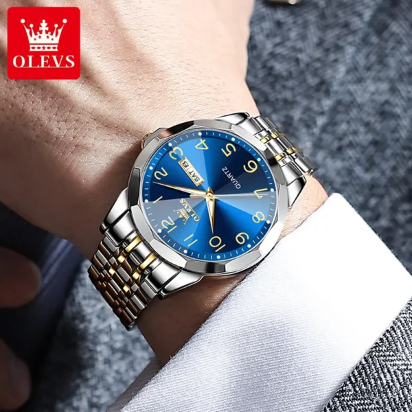 OLEVS 9970 stainless steel quartz watch for man - Image 3