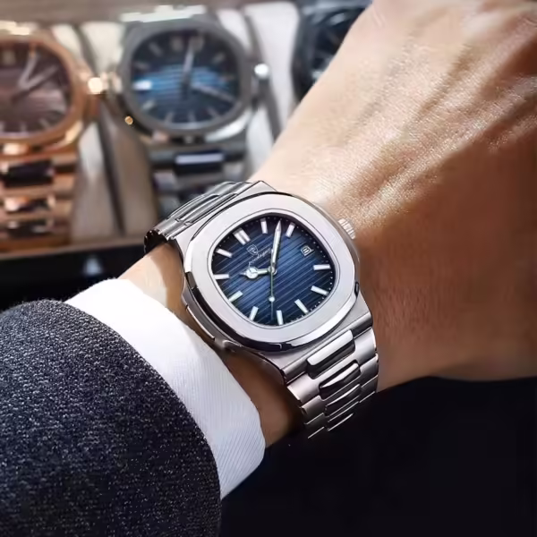 POEDAGAR 613 Business Luminous Stainless Steel Quartz Men’s Watch - Image 3