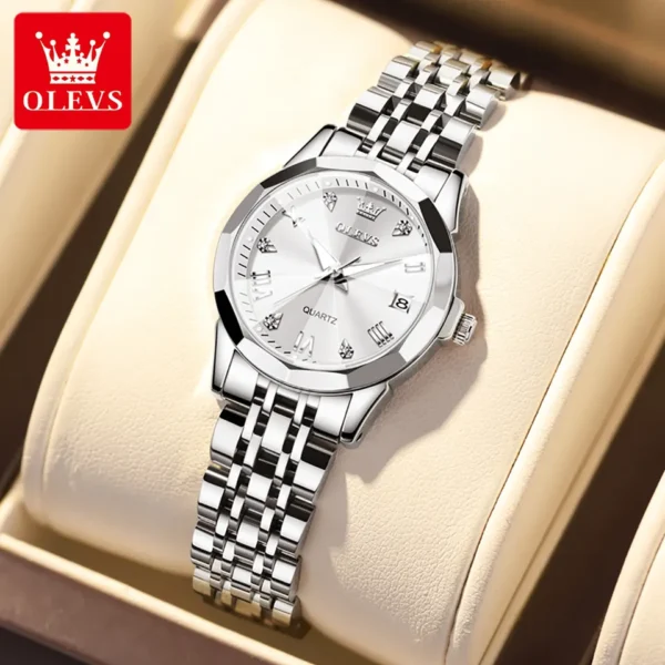 OLEVS 9931 Quartz Stainless Steel Ladies Watch For Ladies - Image 2