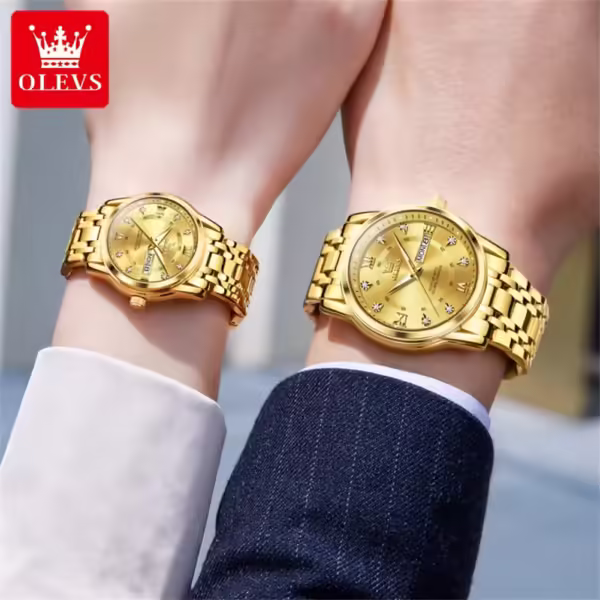 OLEVS 5513 Couple Watch Pair for Men And Women - Image 4