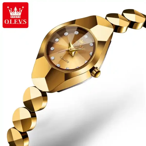 OLEVS 7007 Tungsten Steel Quartz Watch for Women Luxury Fashion - Image 5