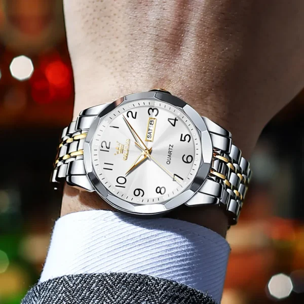 OLEVS 9970 stainless steel quartz watch for man - Image 4