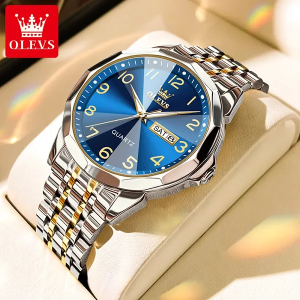 OLEVS 9970 stainless steel quartz watch for man - Image 4