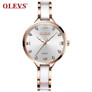 Olevs 5872 Stainless Steel Analoge Wrist Watch For Women