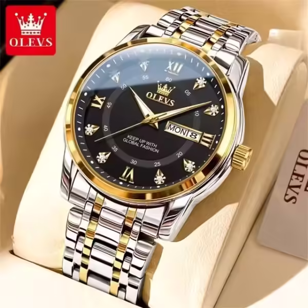 OLEVS 5513 Stainless steel  Luxury Quartz Original Brand Watch for Men - Image 2
