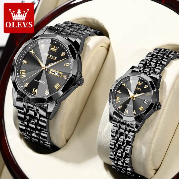 OLEVS 9931 Couple Quartz Men and Women Wristwatch - Image 2