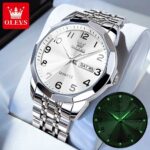 OLEVS 9970 stainless steel quartz watch for man - Image 4
