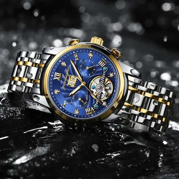 POEDAGAR Automatic Mechanical Stainless Steel Men Watches - Image 3