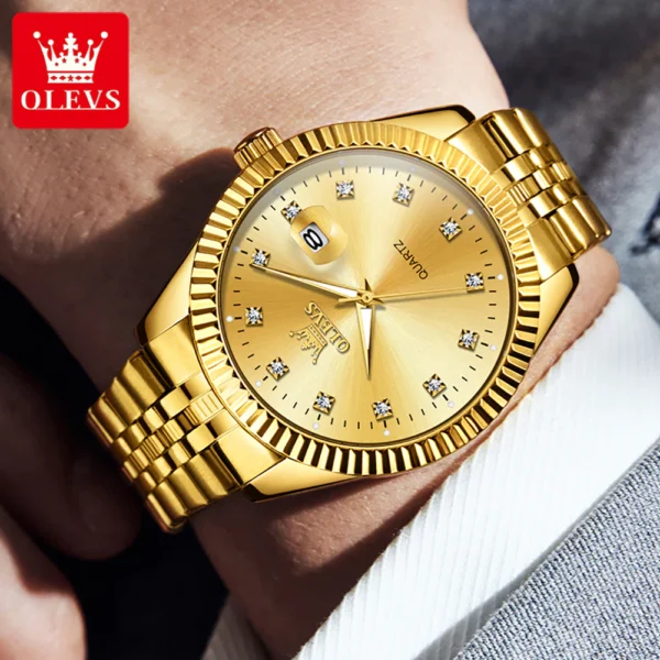 OLEVS 5526  Quartz Stainless Steel Watch For Men’s - Image 3