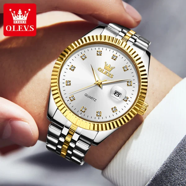 OLEVS 5526  Quartz Stainless Steel Watch For Men’s - Image 3
