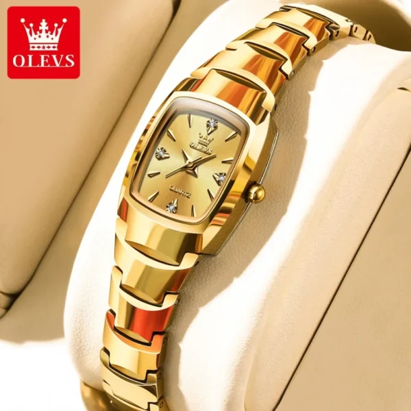OLEVS 7006 Tungsten steel Strap Quartz Watch For Women - Image 2