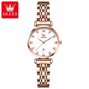 OLEVS 5866 Quartz Stainless Steel Watch For Women’s