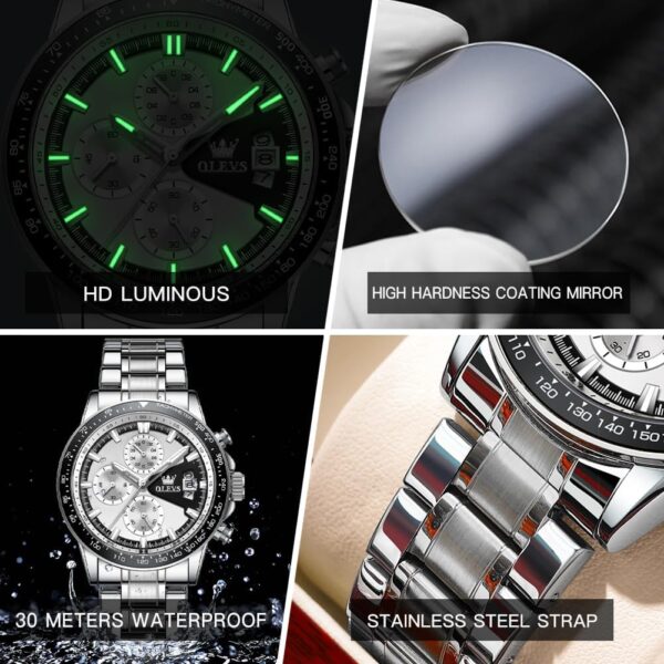 OLEVS 705 Chronograph Quartz Watch For Men - Image 4