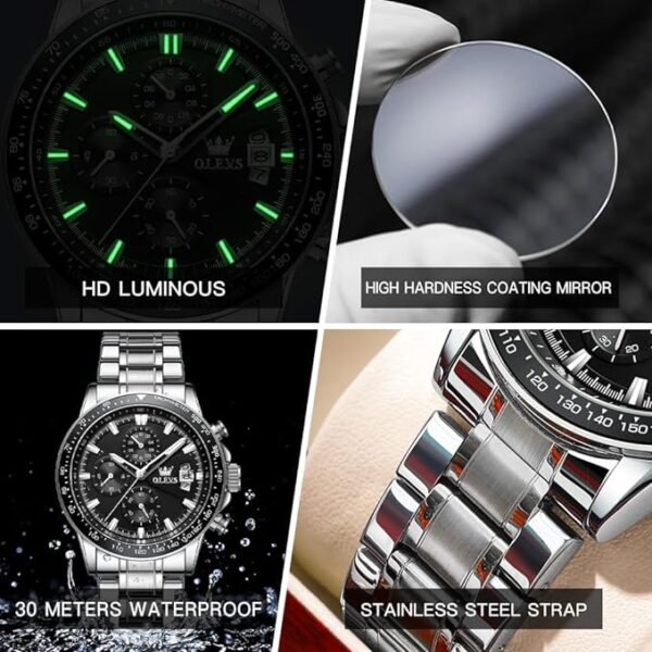 OLEVS 705 Chronograph Quartz Watch For Men - Image 4