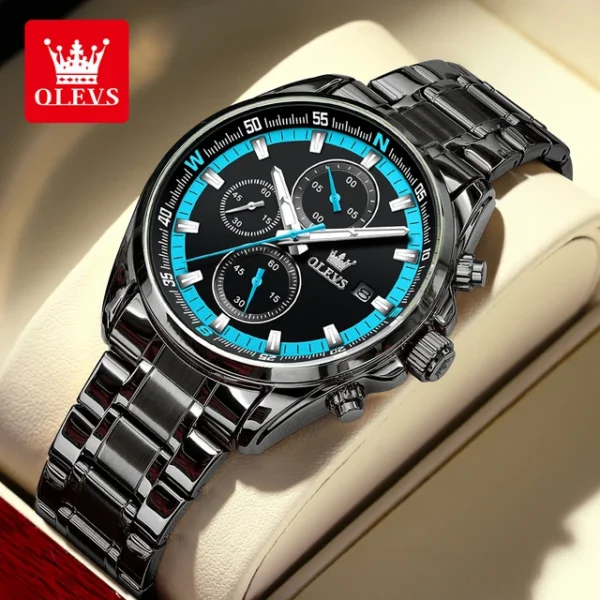 OLEVS 713 Chronograph Quartz Watch For Men - Image 2