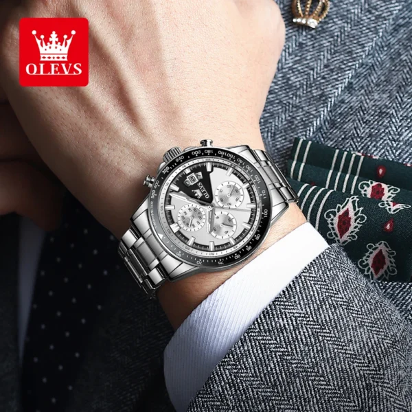 OLEVS 705 Chronograph Quartz Watch For Men - Image 3