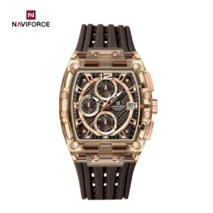 NAVIFORCE 7105 Chronograph Silicone Strap Quartz Watch For Men