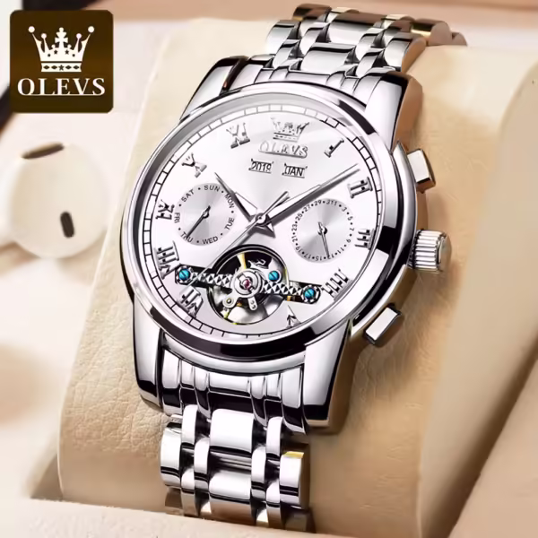 OLEVS 6607 Automatic Mechanical Watch For Gents - Image 4
