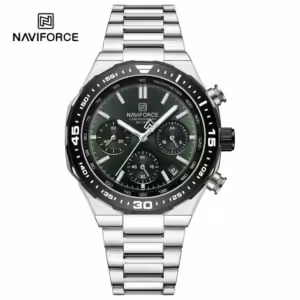 NAVIFORCE 8049 Top Brand Luxury Chronograph Calendar Stainless Steel Quartz Watch For Men