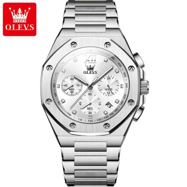 OLEVS 3626 Original Quartz Stainless Steel Watch for Man - Image 2