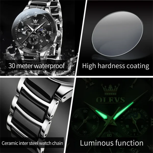 OLEVS 7004 Quartz Chronograph Watch for Men - Image 3