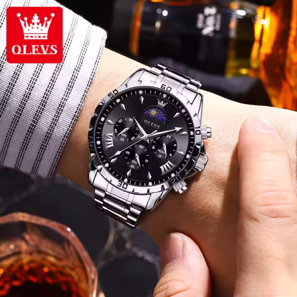 OLEVS 2949 Chronograph Stainless steel Luminous Male watch - Image 2