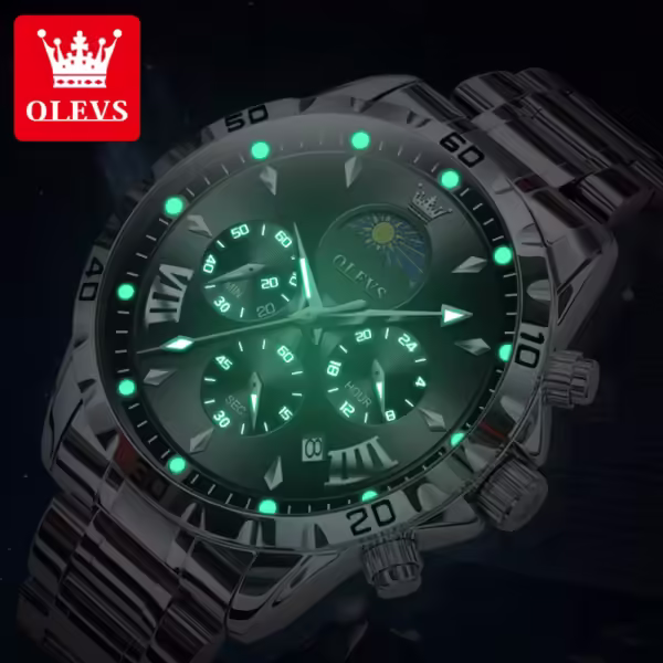 OLEVS 2949 Chronograph Stainless steel Luminous Male watch - Image 2