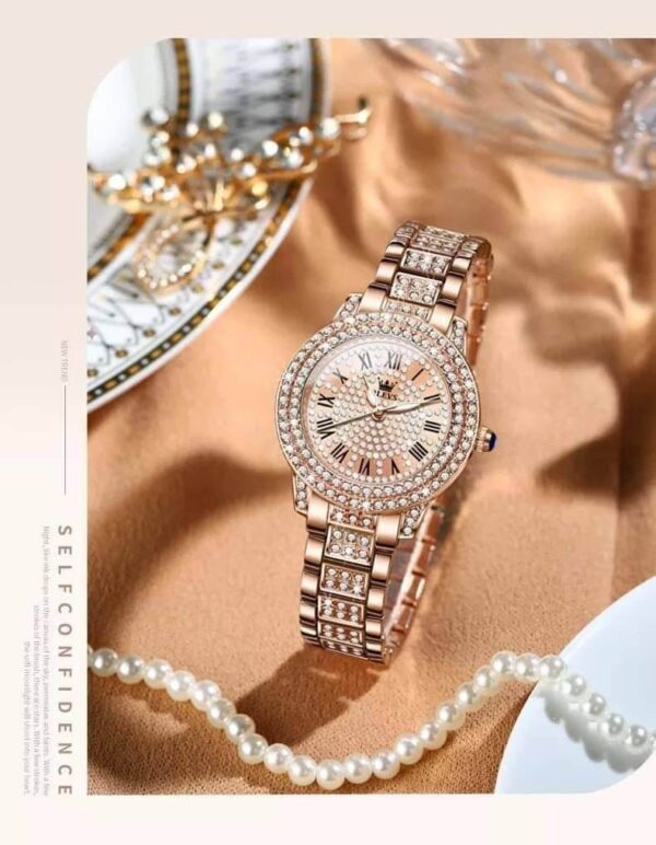 OLEVS 9943 Stainless Steel Analog Watch For Women - Image 3