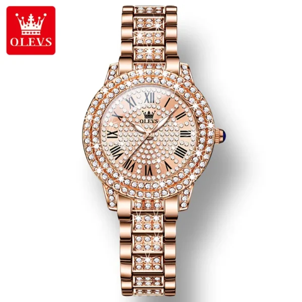 OLEVS 9943 Stainless Steel Analog Watch For Women - Image 5