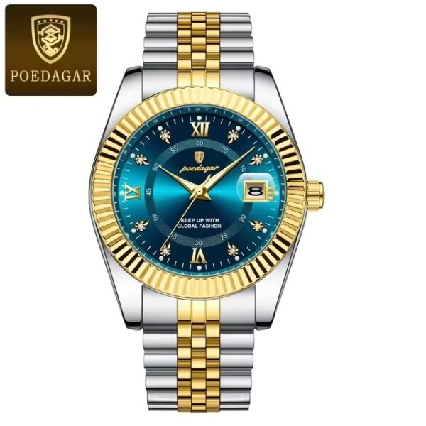 Poedagar 910 Quartz Watch Stainless Steel Strap Men's Watch - Image 3