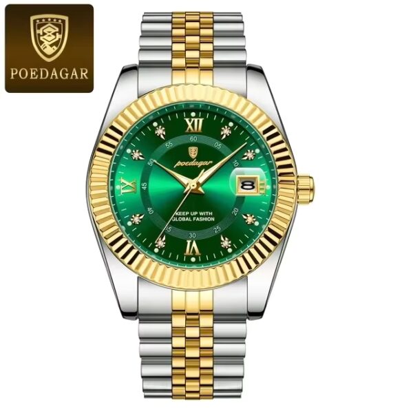 Poedagar 910 Quartz Watch Stainless Steel Strap Men's Watch - Image 2