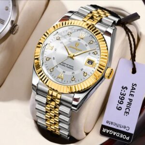 Poedagar 910 Quartz Watch Stainless Steel Strap Men's Watch