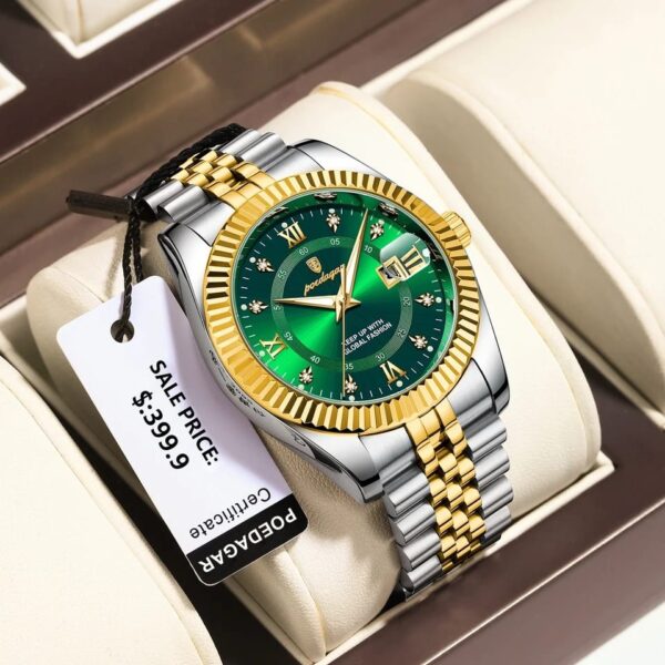 Poedagar 910 Quartz Watch Stainless Steel Strap Men's Watch - Image 3