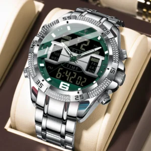 POEDAGAR 103 Luxury Stainless Steel Strap Quartz Watch For Men
