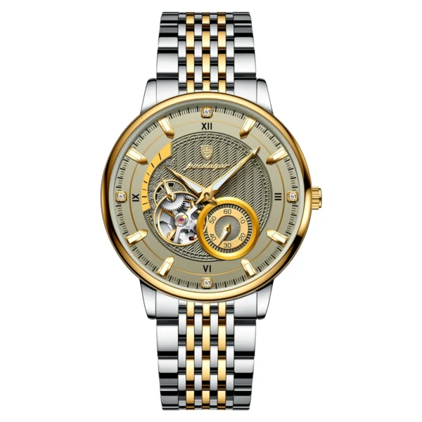 POEDAGAR 1416 Top Luxury Automatic Mechanical Stainless Steel Men's Watch - Image 3