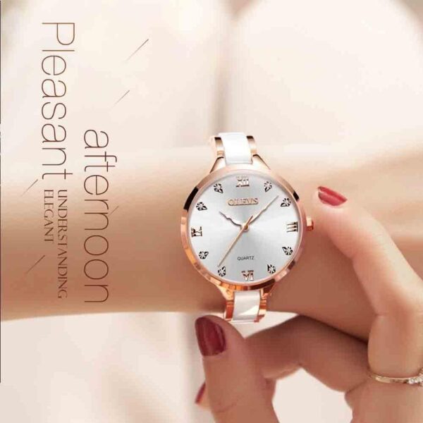 Olevs 5872 Stainless Steel Wrist Watch For Women - Image 4